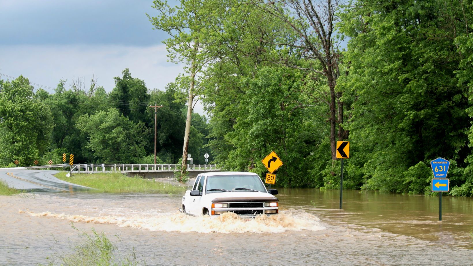 if you drive through water your brakes may become slippery and ineffective